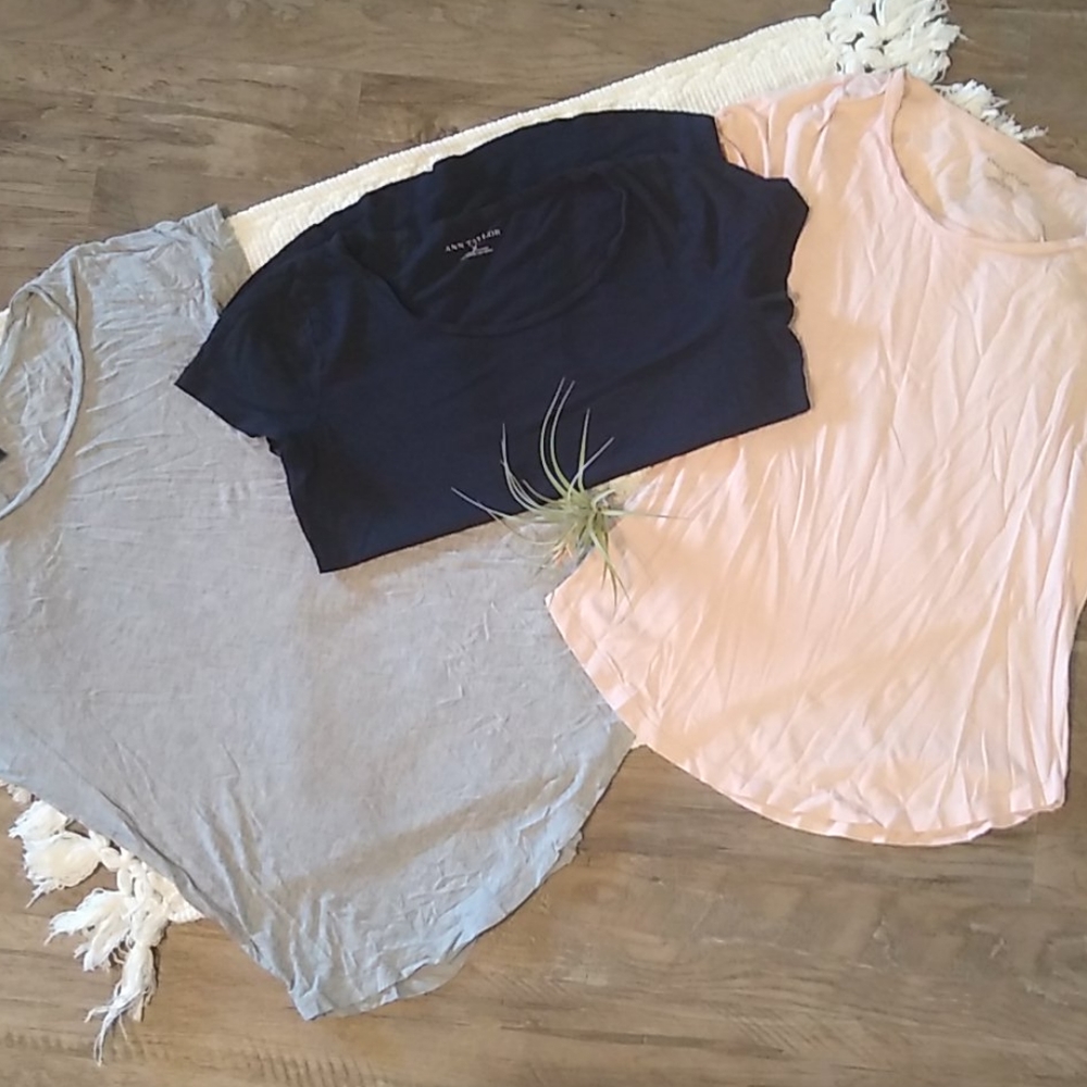 Size Small bundle of three Ann Taylor outlet cotton tees